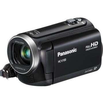 Panasonic HC-V100 HD Digitale Videocamera - Zwart, Verzenden, Zo goed als nieuw
