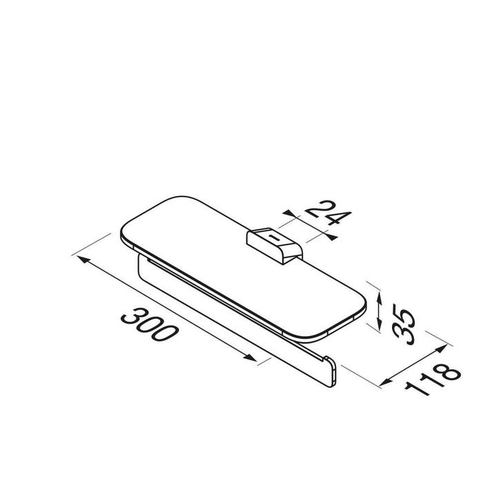 Toiletrolhouder Dubbel Geesa Shift met Planchet Geborsteld, Doe-het-zelf en Verbouw, Sanitair, Ophalen of Verzenden