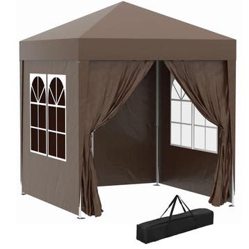 TRUUSK Vouwpaviljoen 2x2m - 4 Zijwanden met Ramen - UV-besch, Tuin en Terras, Planten | Bomen, Verzenden