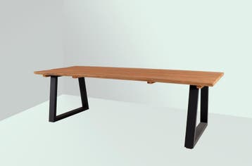 Woodcraft Titan aluminium tafel met teakhouten blad 250 x, Ophalen of Verzenden, Nieuw