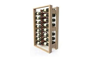 Wijnrek Hout | 16 Verchroomde Niveaus | 48 Flessen | 630x..., Verzenden, Nieuw in verpakking