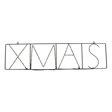 Kerst wandlamp zwart XMAS incl. LED met timer IP44 - Yoro, Diversen, Kerst, Verzenden, Nieuw