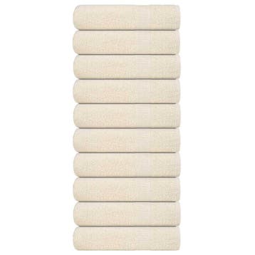 vidaXL Handdoeken FROGN 10 st 50x100 cm 360 g/m² crème, Verzenden, Nieuw
