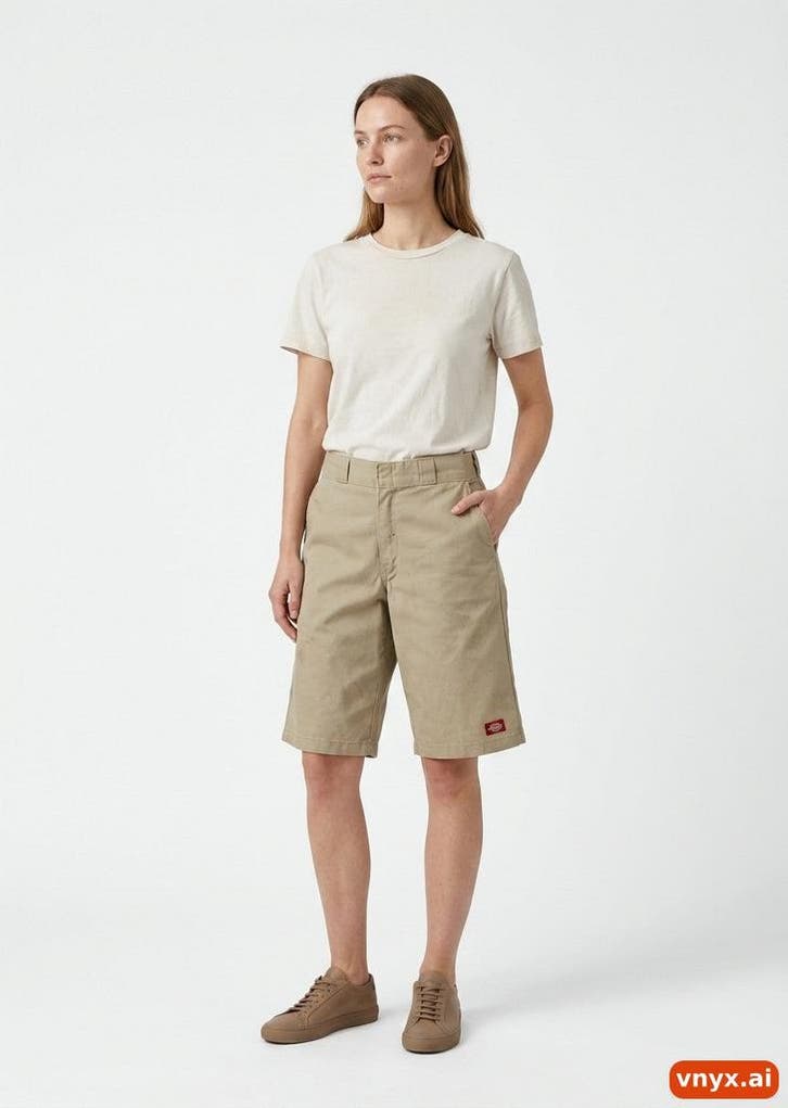 Dickies Korte broeken Dames maat W35 Beige Vintage, Kleding | Dames, Broeken en Pantalons, Ophalen of Verzenden