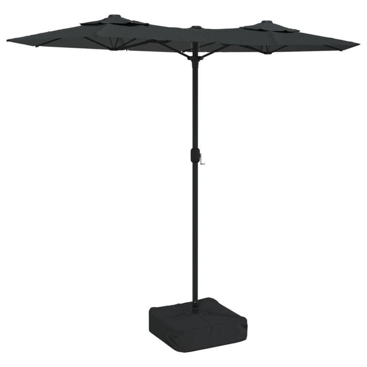Parasol Antraciet | 316x240cm | 41% Korting, Tuin en Terras, Parasols, 3 tot 4 meter, Kantelbaar, Nieuw, Stokparasol, Ophalen of Verzenden