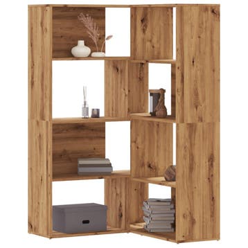 vidaXL Boekenkast 4-laags hoek 85x85x140 cm hout artisanaal, Huis en Inrichting, Kasten | Boekenkasten, Verzenden, Nieuw, Overige houtsoorten