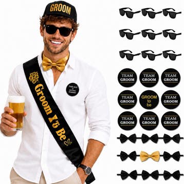Sjerp Groom to Be zwart met gouden letters, Ophalen of Verzenden, Nieuw, Zwart, Accessoires