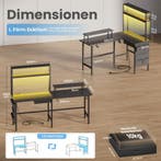 Gaming bureau - Gaming desk - Gaming tafel - 150x100 cm - Zw, Huis en Inrichting, Bureaus, Verzenden, Zo goed als nieuw