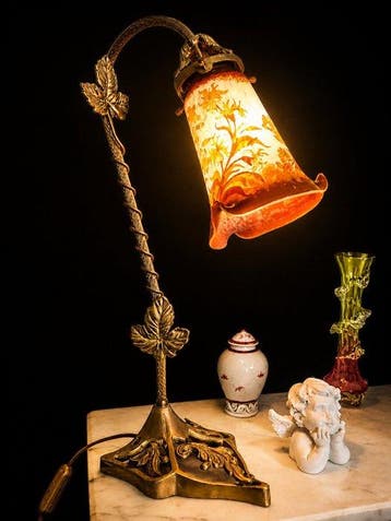 Laflor, - Lamp - Glas - Art Nouveau-lamp