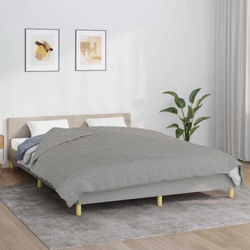 vidaXL Verzwaringsdeken 200x200 cm 13 kg stof grijs, Verzenden, Nieuw, Grijs