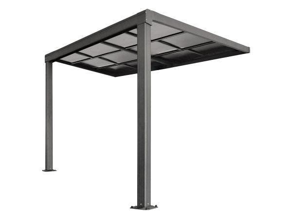 Veiling - Aluminium Terrasoverkapping Jakarta - 3 x 3 m - Gr, Tuin en Terras, Overkappingen, Nieuw