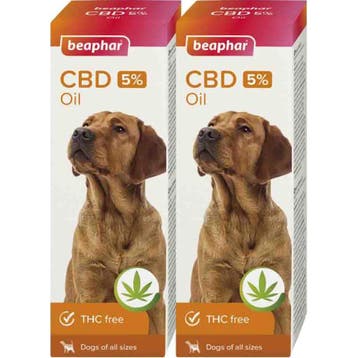 2x Beaphar Cbd-Olie Hond 5% 10 ml, Verzenden, Nieuw