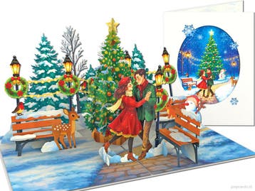 Betoverende Romantische Kerstkaart in Winter Wonderland -..., Verzenden, Nieuw