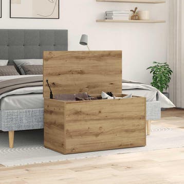 vidaXL Opbergkist 84x42x46 cm bewerkt hout artisanaal, Huis en Inrichting, Verzenden, Nieuw