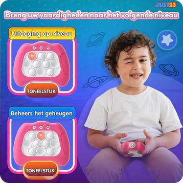 JUST23 Pop It Game Quick push - Roze - Pop It Controller, Ophalen of Verzenden, Zo goed als nieuw
