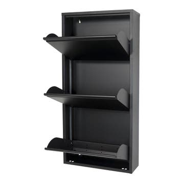 Spinder Design Billy 3 schoenenkast - zwart, Verzenden, Nieuw