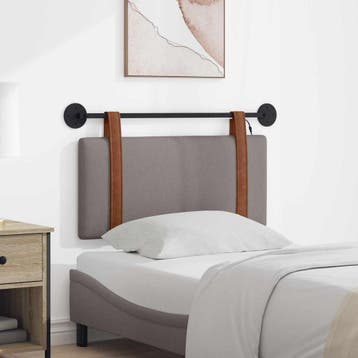 vidaXL Hangend hoofdbord Taupe Antiek PU, Verzenden, Nieuw, Overige materialen