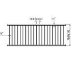 Spijlhek voor grootvee en jongvee 112 cm hoog, lengte 215 cm