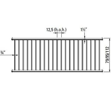 Spijlhek voor grootvee en jongvee 112 cm hoog, lengte 215 cm, Dieren en Toebehoren, Runderen