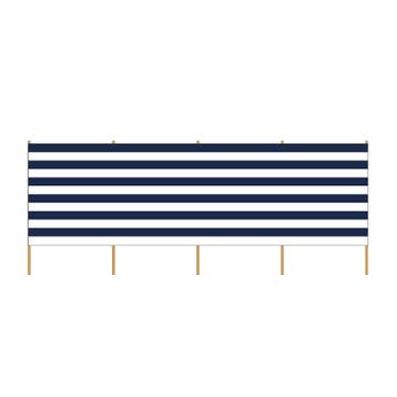 Strand Windscherm 2.75 meter blauw wit, Verzenden, Nieuw