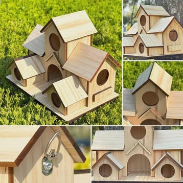 Groot Houten Vogelhuis voor Tuin & Binnenplaats - Handgemaak, Dieren en Toebehoren