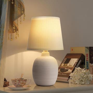 Tafellamp - Bureaulamp - Tafellamp slaapkamer - Bruin - Aigo, Verzenden, Zo goed als nieuw