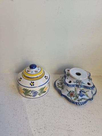 Nevers / HB Quimper - Inktpot (2) - Aardewerk, Antiek en Kunst