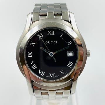 Gucci - 5500M Roman Numeral Black Dial - Zonder minimumprijs, Nieuw