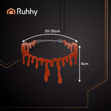 Ruhhy Halloween Halsketting – Realistisch Bloed Effect –, Ophalen of Verzenden, Nieuw