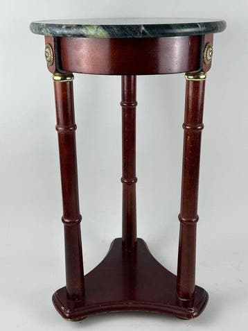 Bijzettafel - Hout, Marmer - Een nepbamboe-tafel