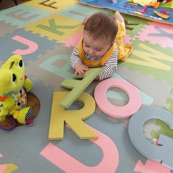 Pastel speelmat alfabet/figuren 3 m² (30 puzzel tegels), Kinderen en Baby's, Speelgoed | Educatief en Creatief, Ophalen of Verzenden