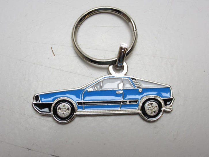 Sleutelhanger Lancia Beta Montecarlo silhouette Blauw, Verzamelen, Sleutelhangers, Verzenden