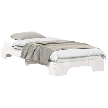 vidaXL Bedframe Wit 90 x 220 cm Massief grenenhout, Huis en Inrichting, Slaapkamer | Bedden, Verzenden, Nieuw, Wit, Hout