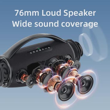 Zealot S97 Karaoke Speaker met 2 Draadloze Microfoons - Draa, Verzenden, Nieuw