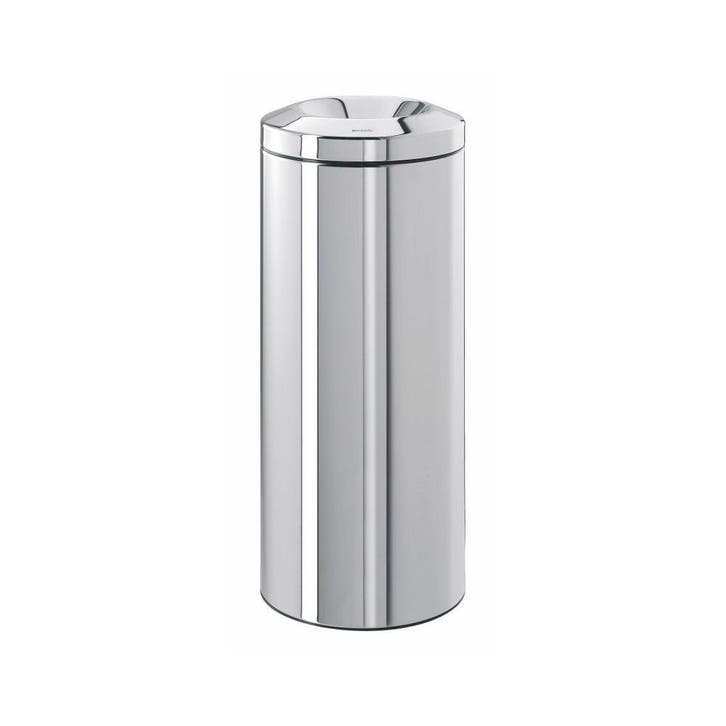 Brabantia Vlamdovende papierbak 30 ltr - chroom, Huis en Inrichting, Woonaccessoires | Prullenbakken, Nieuw, Verzenden