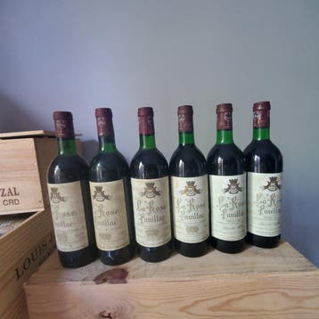 1970 1972, 1973, 1974 ,1975, 1976 Chateau La Rose Pauillac -, Verzamelen, Nieuw
