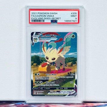 Pokémon Graded card - FA/LEAFEON VMAX #205 2021 POKEMON SWSH, Nieuw