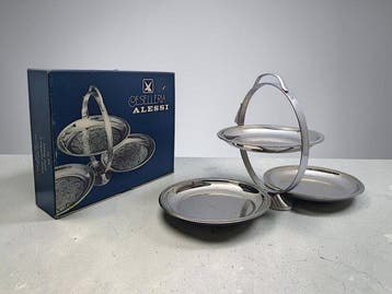Alessi - Taartstandaard - Mercurio - Staal - Met doos