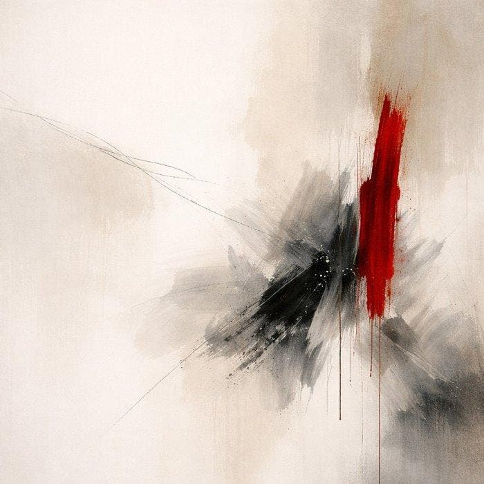 Maria Ruisi - Axe Écarlate, Antiek en Kunst, Kunst | Schilderijen | Modern