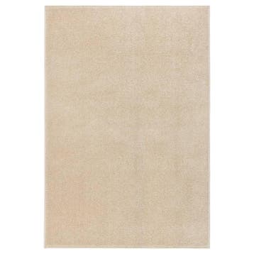Kortpolig Vloerkleed Beige | Tweedekansje | OP=OP, 150 tot 200 cm, 200 cm of meer, Ophalen of Verzenden, Zo goed als nieuw