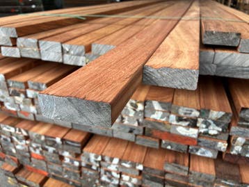 Jatoba Hardhouten latten 25x65 mm | Wandbekleding Restpartij, Ophalen, 25 tot 50 mm, Nieuw, Plank