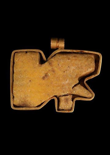 Oude Egypte, derde tussenperiode Faience Wedjat-amulet in