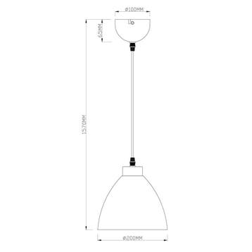 LED Hanglamp - Trion Dolina - E27 Fitting - 1-lichts - Rond, Ophalen of Verzenden, Nieuw, Metaal, Overige fittingen