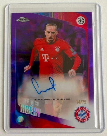 2025/26 Topps Chrome UCL Franck Ribéry 14/75 Gesigneerde, Nieuw