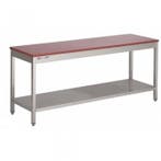 RVS Tafel met polyethyleen blad en RVS bodemschap 800 diep, Ophalen of Verzenden, Nieuw zonder verpakking