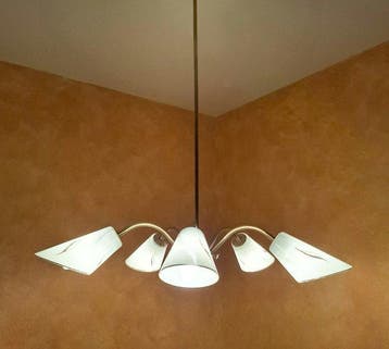Hangende plafondlamp - Mid-century „Tütenleuchte“ /