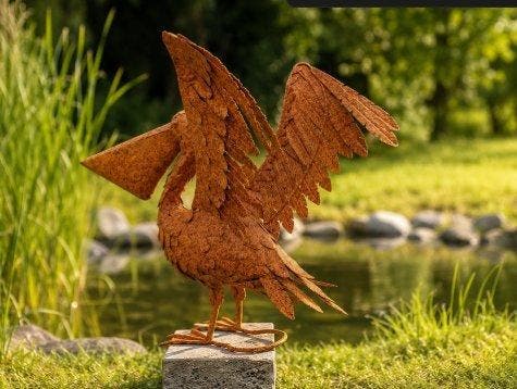 Beeldje - Grote pelikaan - IJzer, Antiek en Kunst, Curiosa en Brocante