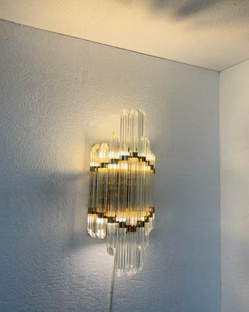 Wandlamp - Prachtige high-end chique messing goudkleurige, Nieuw