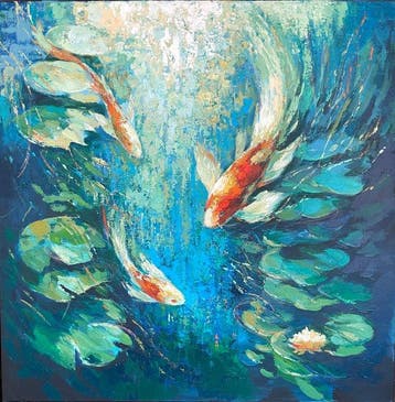 Anna Reznik - Underwater Life (XL), Antiek en Kunst