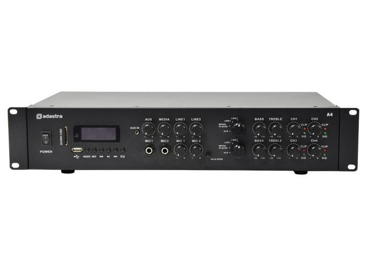 BSTOCK Adastra A4 Stereo PA Versterker 4x 200W Bluetooth, Muziek en Instrumenten, Microfoons, Overige typen, Nieuw, Verzenden